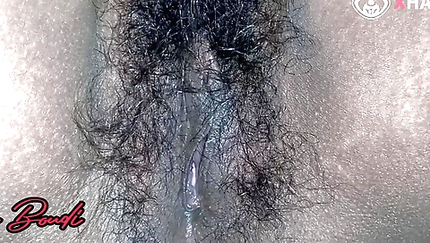 Beautiful hairy girl show her sexy and perfect body