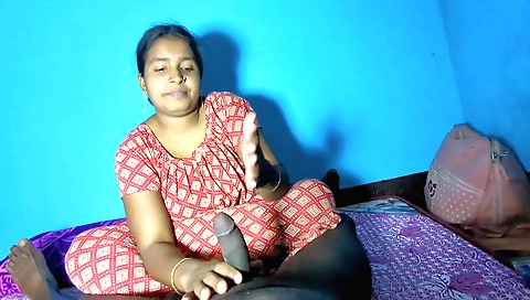 Indian brunette with a nice ass and big ass gets it in a home