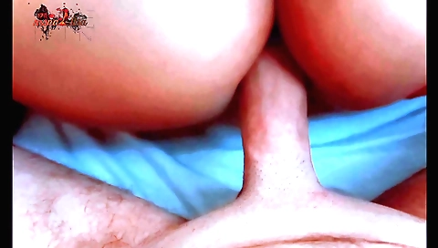 Amateur babe in black panties gets her asshole screwed