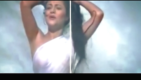 Indian brunette girl is showing her body in her film
