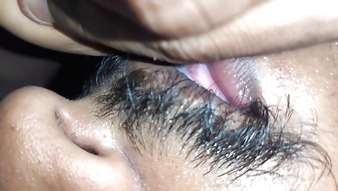 Kissed Indian wife in a nice spicy way enjoys milk