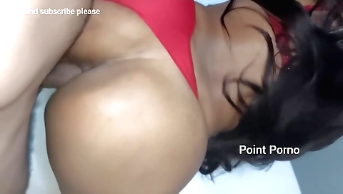 Anal creampie for a nice amateur brunette in hot video