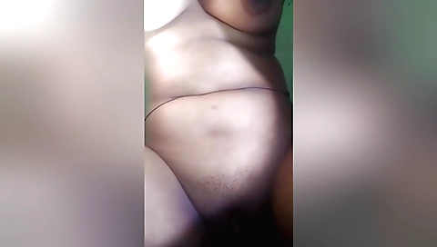 Indian hairy girl masturbates and toys the pussy from inside