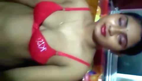 Amateur brunette teen girl gets her tight hole and big boobs
