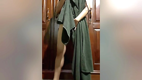 Sexy step sister teasing stepbrother with her tits