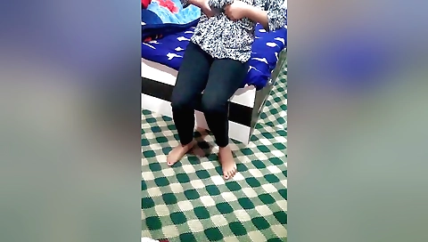 Devar bhabhi has her big tits rubbed and her pussy licked by herself