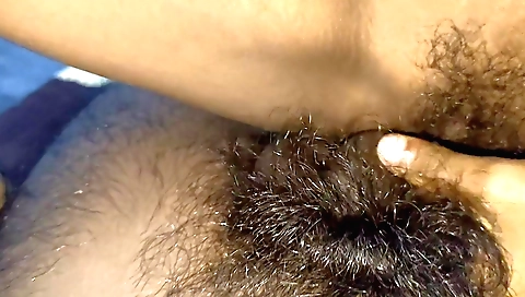 Indian girl with a hairy pussy gets fucked in her head