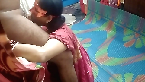 Hot indian stepmom fucks her stepson in the kitchen