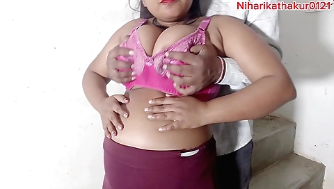 Brunette chick with big tits gets her pussy stuffed with a dildo