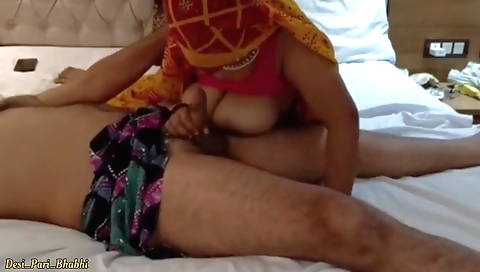 Indian wife with big tits gets fucked in her mouth
