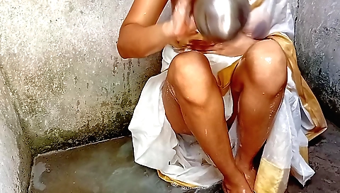Slender indian girl with a sexy body enjoys me in her home