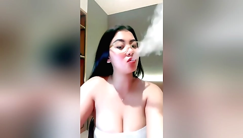 Indian woman shows off her body in front of camera