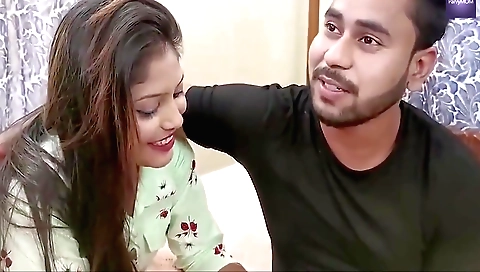 Indian brunette girlfriend and her best friend share a room