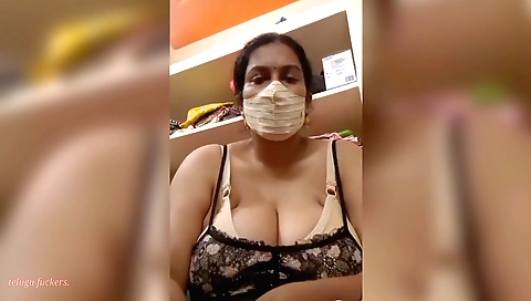 Indian brunette 18+ with big breasts fucked by her stepbro