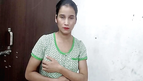 Indian amateur solo female riding bike in various pose