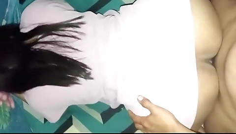 Amateur brunette got a massage today and got really horny