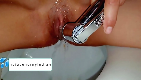 Indian teen 18+ with small tits plays with her body