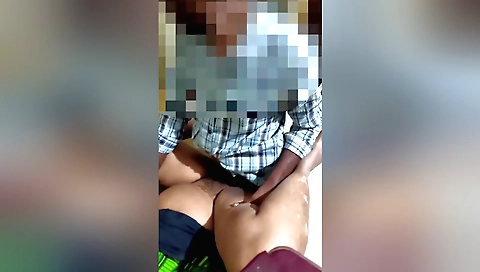 Indian woman is in house and is making sure that her lover is well