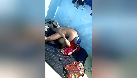 Indian milf in white dress rides a man in a white pants suit