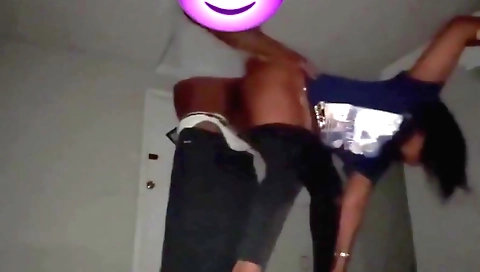 Indian brunette fuck with her husband in the back room