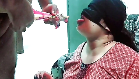 Indian stepbrother takes my tight ass with a dildo