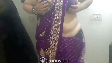 Busty Indian brunette gets her boss to fuck her naked