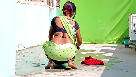 Indian girl gets horny in kitchen to make my aunt happy