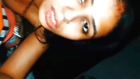 Indian amateur video of brunette in hot bed with cock