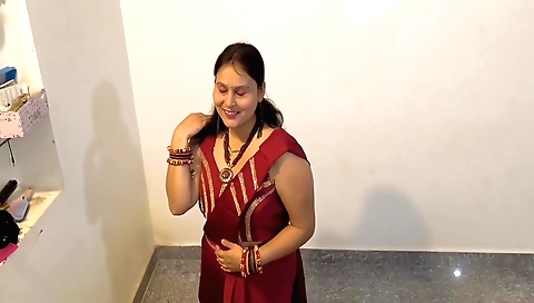 Indian babe in a kinky lingerie gets cucked hard in the ass