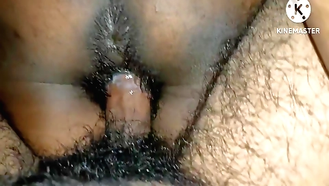Indian girl fucks her hairy pussy and she is very horny
