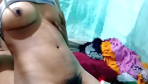 Sexy hairy woman in a webcam video and hairy beard