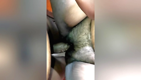 Indian girl with hairy pussy makes me wet with a handjob