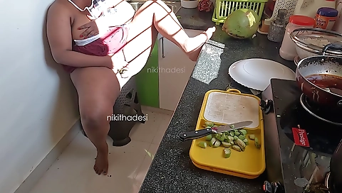 Indian girl with a huge pair of boobs fucked on the bed