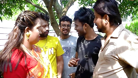 Indian gangbanged with a creampie in the missionary
