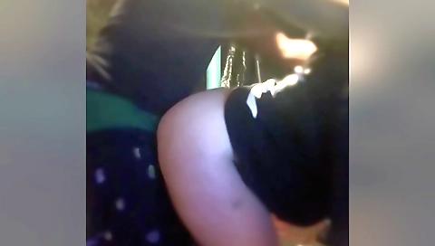 Big-assed blonde girl giving a blowjob to a guy 18-year old