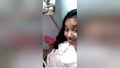 Webcam big tits amateur brunette shows her natural tits