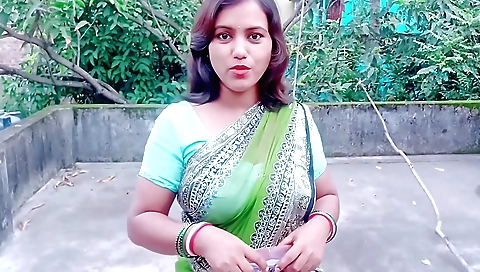 Indian girl playing with her big boner in the wild woods
