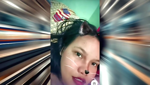 Hot amateur solo video with a hot teen girl in a sexy outfit