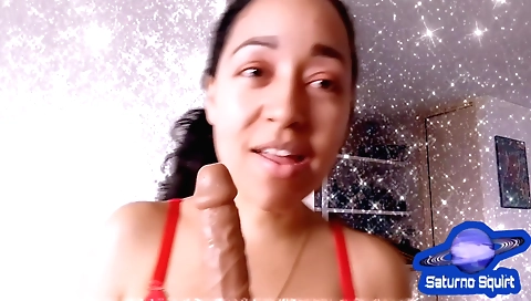 Indian girl practicing a blowjob in a homemade tutorial