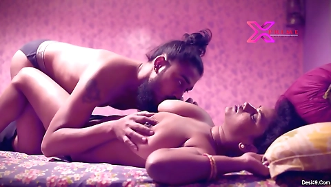 Big tits brunette gets her pussy fucked in a dreamy scene