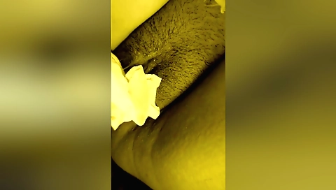 Indian chick with hairy pussy fucks a hard pole in office