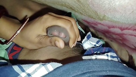 Funny handjob for the amateur girl! she fucked this time
