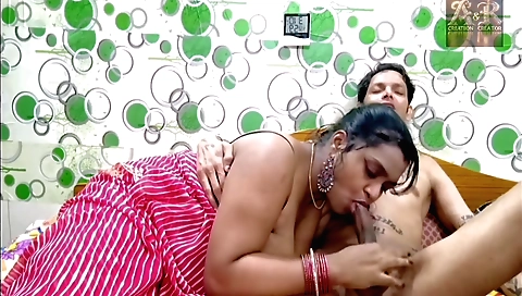 Busty indian chick fucked on the bed after the sex