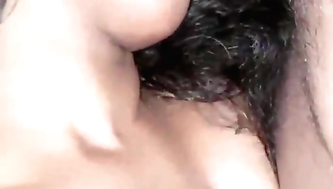 Hot brunette teen gets her face covered with her man