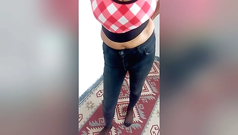 Indian amateur solo female shows off her amazing breasts